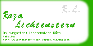 roza lichtenstern business card