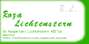 roza lichtenstern business card